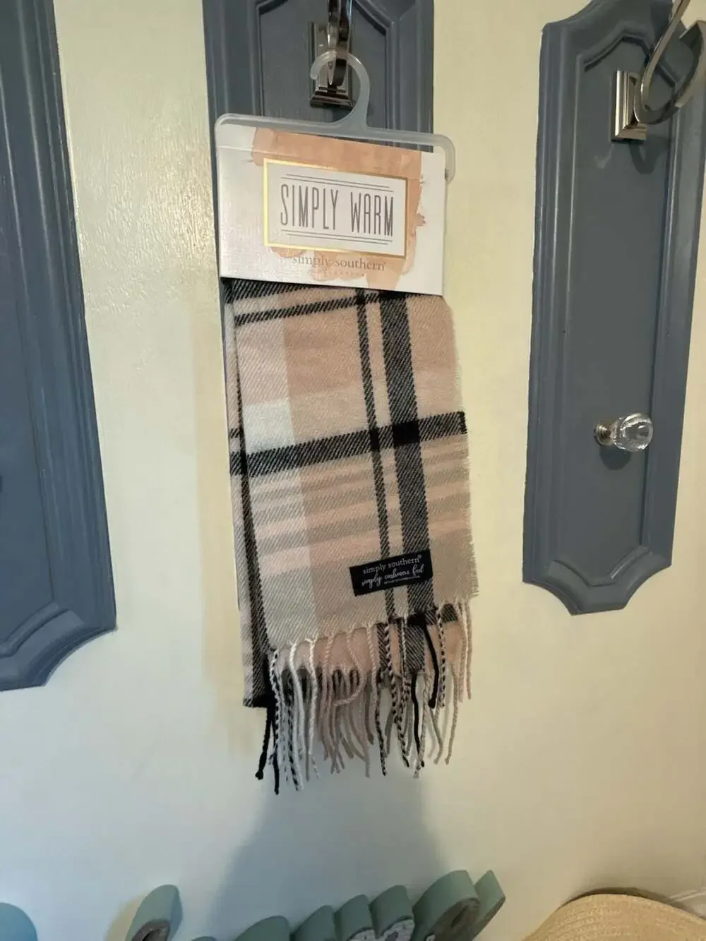 Simply Southern Simply Warm Plaid Fringed Scarf